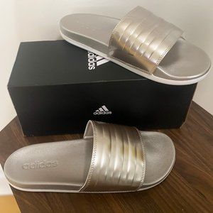 NWT - Adidas Adilette Sliders (Gold/Champagne)